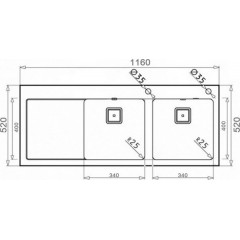 Pyramis Olynthos (116X52) 2B 1D Νεροχύτης Γούρνα Αριστερά 108911801 